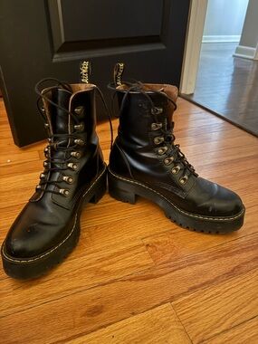 Dr. Martens Black Leather Combat Boots